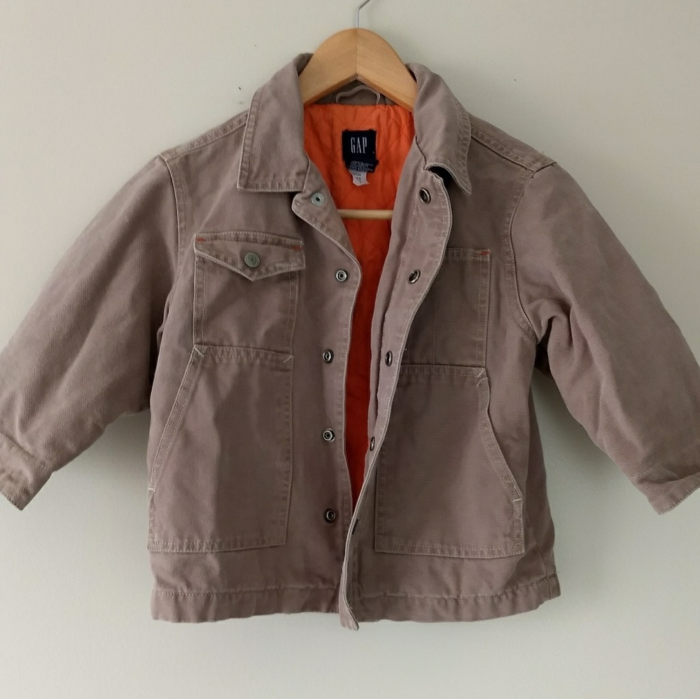 Insulated canvas cropped utility jacket